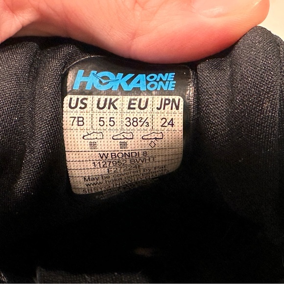 Hoka One One Black Bondi 8 Shoes - Picture 4 of 5